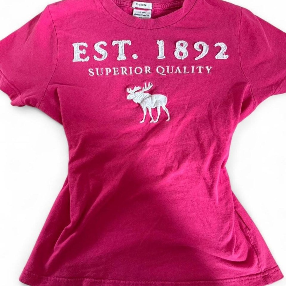 Y2K 2000s Pink Abercrombie & Fitch top - Picture 1 of 6
